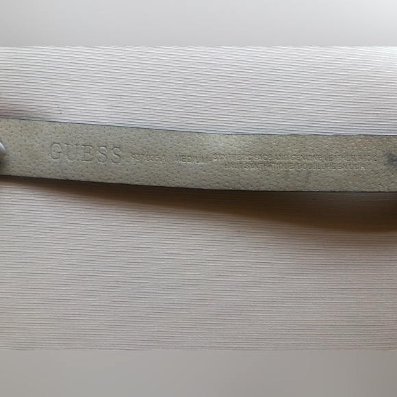 Guess, Unused, Black Python Leather Belt, size Medium - Picture 6 of 6